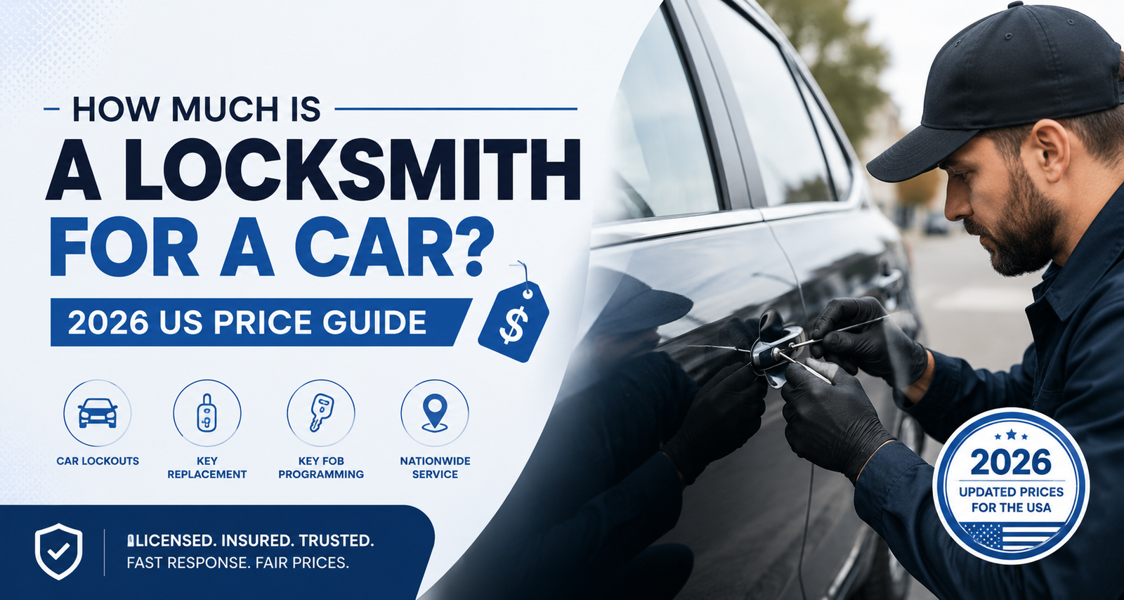 How Much Is a Locksmith for a Car 2026 US Price Guide